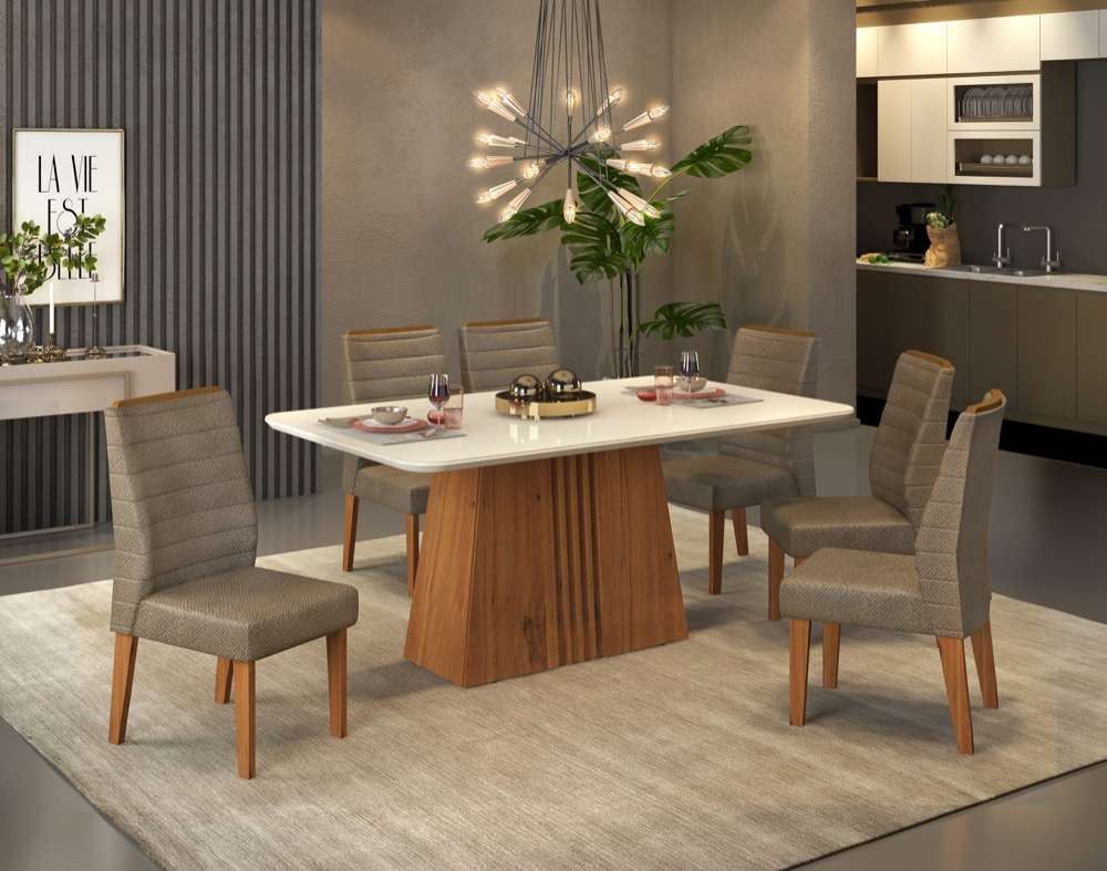 MESA ITALIA 900- TAMPO CHANF.CURVO MAD/ VD PINTADO 1700X900X30 RUSTICO TERRARA /OFF WHITE