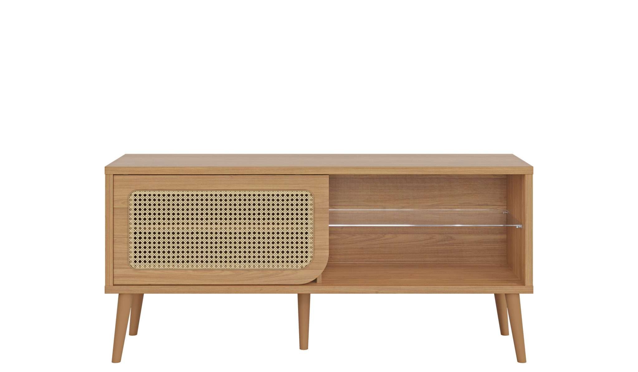 RACK CON TELA 135CM C/ 1 PUERTA CORREDERA - FREIJO - Imagen 4