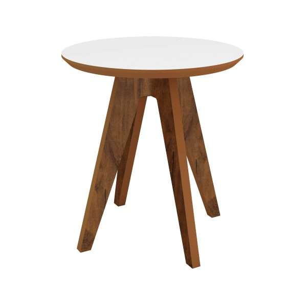 MESA LATERAL REDONDA NOBRE / OFF WHITE - Imagen 3