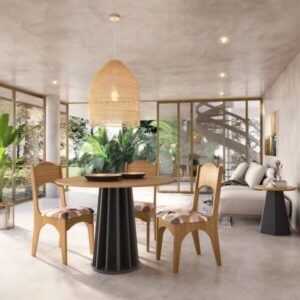 MESA DE COMEDOR REDONDA 105 CM