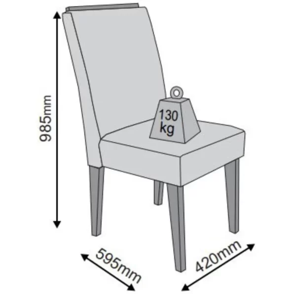 SILLA LUNA MEDIRA IPE/ LINHO SAARA - Imagen 2