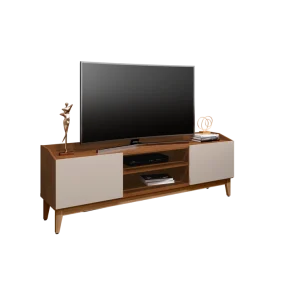RACK RAVENA 160CM TV CEDAR / OFF WHITE HIGH GLOSS