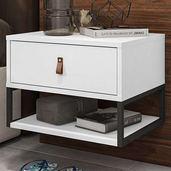 MESA DE NOCHE C/01 CAJON SIGMA WHITE