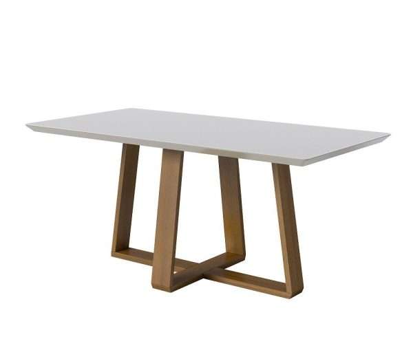 MESA WOOD 1.2 RECTANGULAR OFF WHITE CINAMOMO - Imagen 2