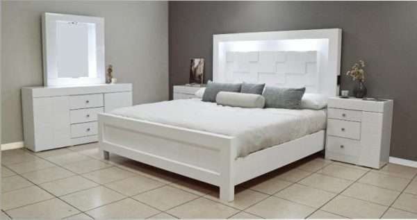 JUEGO DE HABITACION QUEEN ESTELA BLANCO