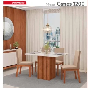 MESA CANES 120 FREIJO/OFF WHITE