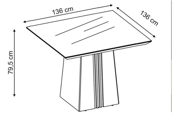 MESA ITALIA  600 CURVO 1360X136X30 CEDRO/ OFF WHITE - Imagen 2