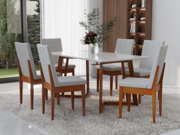 JUEGO DE COMEDOR CALIFORNIA 1.70 CARAMELO CON SILLA DAKOTA