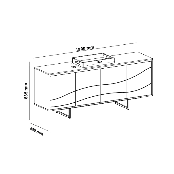 BUFETERA SERRA DO MAR OFF WHITE - Imagen 2