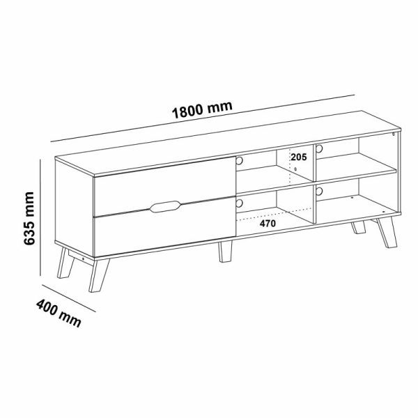 RACK VERONA OFF WHITE/PINO - Imagen 2