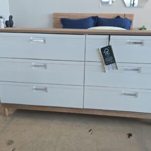 GAVETERO CON ESPEJO BRIONY BRUSHED WHITE PECAN