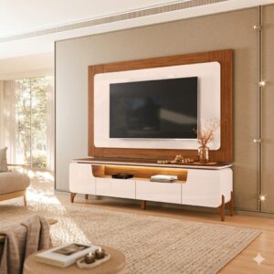 BANCADA CON PANEL ALICIA OFF WHITE FREIJO
