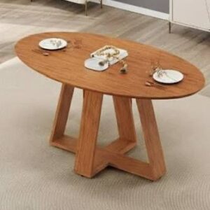 MESA CELESTE TAMPO CHANF ELÍPTICO MADEIRA 1830X1000X25 FREIJO/FREIJO