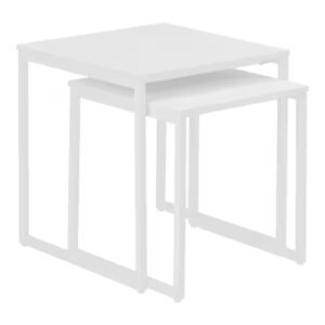 Alternative view of SET DE 2 MESAS STYLEWELL DONNELLY TOPE DE MADERA BLANCO