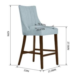 Alternative view of TABURETE BAR TAPIZADO SCOTSFIELD BLUE