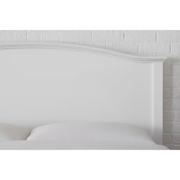 ESPALDAR STYLEWELL COLEMONT DE MADERA BLANCA CON RESPALDO CURVO KING ... - Imagen 3