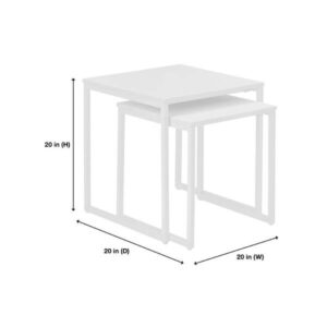 MESA DE CENTRO STYLE WELL DONNELLY WHITE NESTING TABLES WITH WHITE WO... - Imagen 3