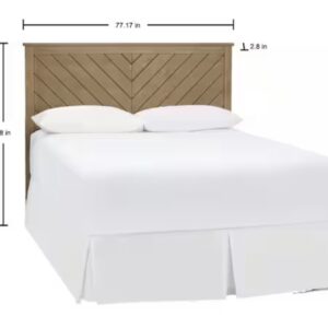 Alternative view of ESPALDAR STYLEWELL FERGUS PATINA WOOD FINISH QUEEN SIZE CHEVRON SLAT HEADBOARD